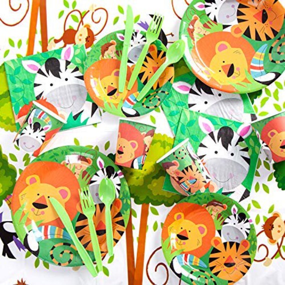 Jungle Safari Plate Safari Birthday Safari Party Plates Etsy