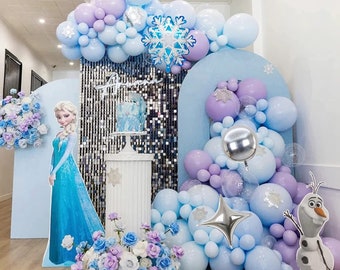 Frozen Balloon Garland Arch Kit: Snowflake Winter Party Decor