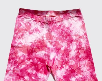 Tie dye hot pink biker shorts