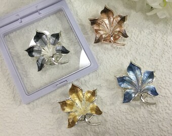 Magical Maple Leaf Metal Magnetic Scarf Brooch For Scarves Wraps Pashimnas