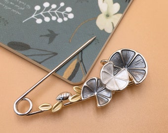Floral Shawl Pin: Decorative Scarf, Wrap Brooch