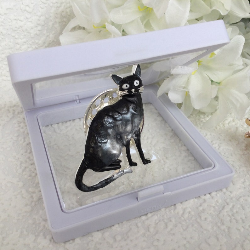NEW Super Cute Kitty Brooch For Scarves Wraps Pashimnas, Suitable For Birthday, Wedding Gray