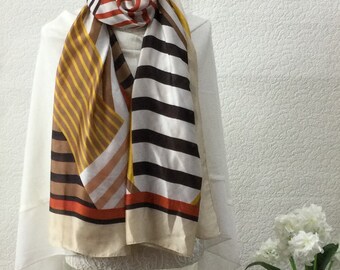 Lightweight Wool Mix Poncho with Scarf For Women, Available in White, Mustard, Navy or Orange