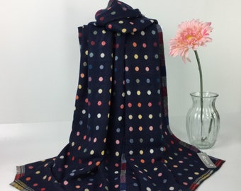 Reversible Dotty Printed Winter Scarf Suitable For All Ages