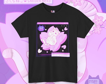 Kawaii Sakura Neko T-Shirt: Pastell Japanische Katze Tee