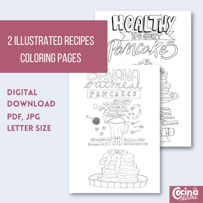 Recipe Illustration Coloring Pages, Art Coloring Pages, Adult, Food and ...