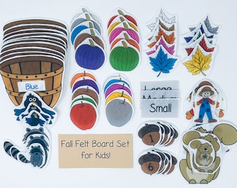 Felt Board Activity Set for Kids | Fall Woodland Forest Animals Felt Preschool Activity