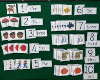 Fall Activities Felt Board Set: Toddler Number Counting & Preschool Math Activities