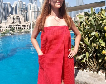 Spa Wrap XS-6XL for Women, Sauna Pareo, Pareo, Peignoir for spa salons, cotton 100%, Pool party towel , Cotton Spa Wrap, Spa Towel,Body Wrap