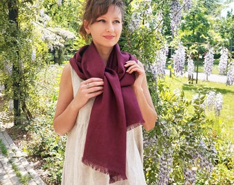 Linen Scarf, Long Scarf, Linen Shawl, Linen Scarves, Pure Linen, Natural Linen Scarf, Unisex Scarf, Mens Scarf, Women's scarf, Gift for her