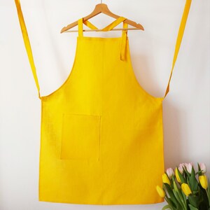 Linen apron, Heavy linen, Durable linen apron with pocket, Linen Apron for cooking, Kitchen Apron Linen Aprons, Linen Apron for Women