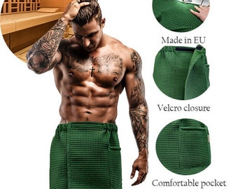 Enveloppe de serviette XS-6XL pour homme, Serviette sexy enveloppement, Kilt, Couleurs, Serviette de bain enveloppement, Serviette en coton, Pool party, Spa, Enveloppement de serviette, Enterrement de vie de garçon