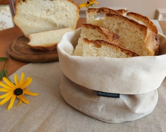 Bread bag, Natural linen bread basket, Linen bowl, Linen bag for sweets, cookies, flower pot, bag for buns, natural linen bag,Bag for bakery