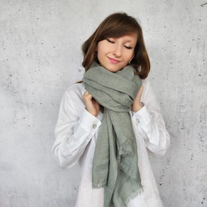 Linen Scarf Lightweight Scarf Linen Scarves Womens & Mens