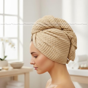 Cotton turban, Spa turban, Different Colors, Waffle hair turban, Hair towel, Waffle bath turban, Hair Towel Wrap, Gift for her, cotton 100%