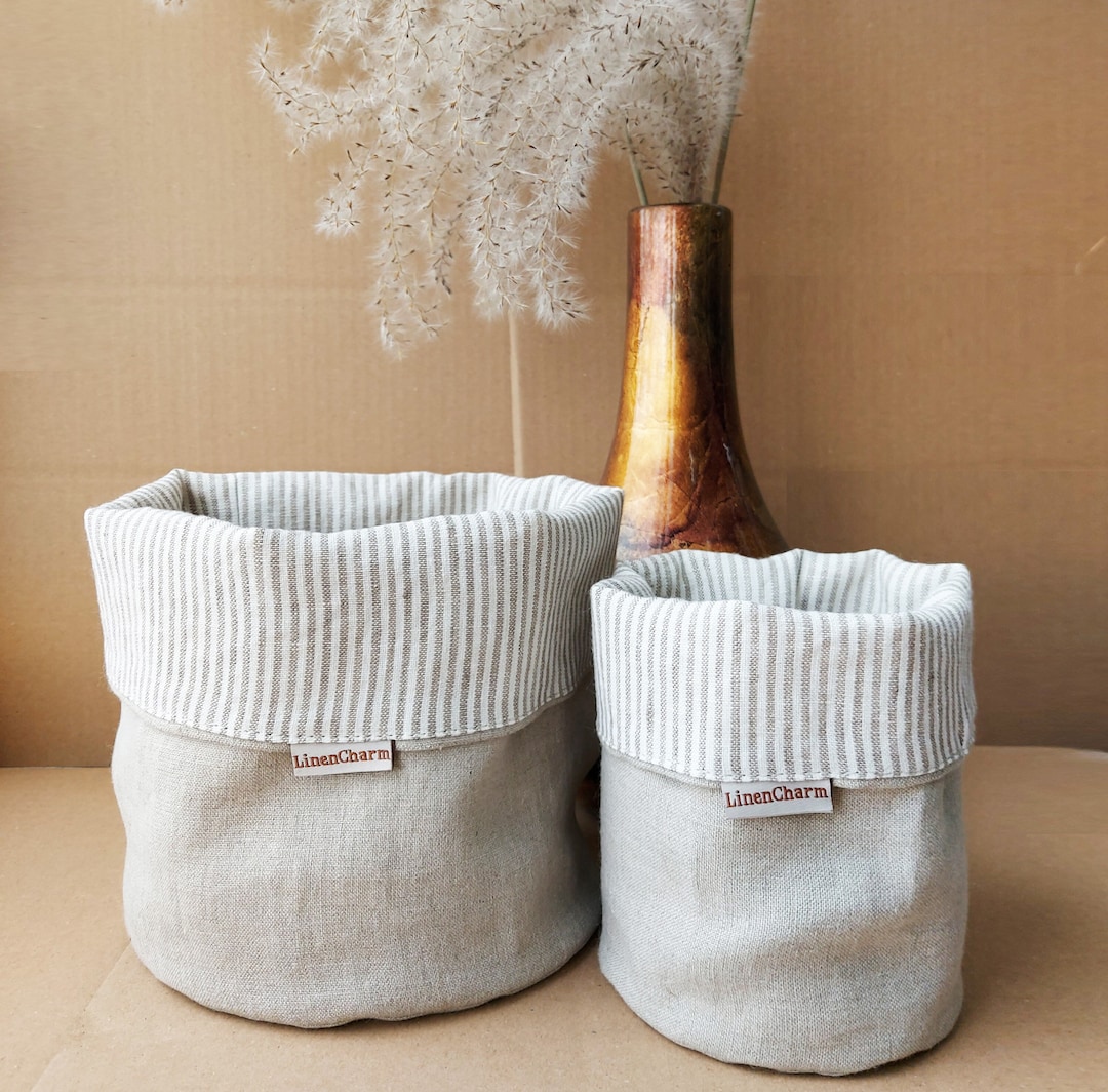 Bread Bag, Natural Linen Bread Basket, Linen Bowl, Linen Bag for Sweets