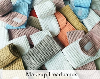 Opaska do spa, opaska upiększająca, opaska do makijażu, opaska do pielęgnacji skóry, opaska do mycia twarzy, wygodny styl, bawełna 100%