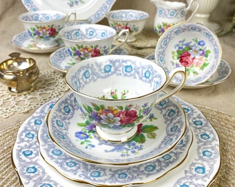 Royal Albert Fragrance Teacup Set and Teaware Selection in Avon Shape English Fine China