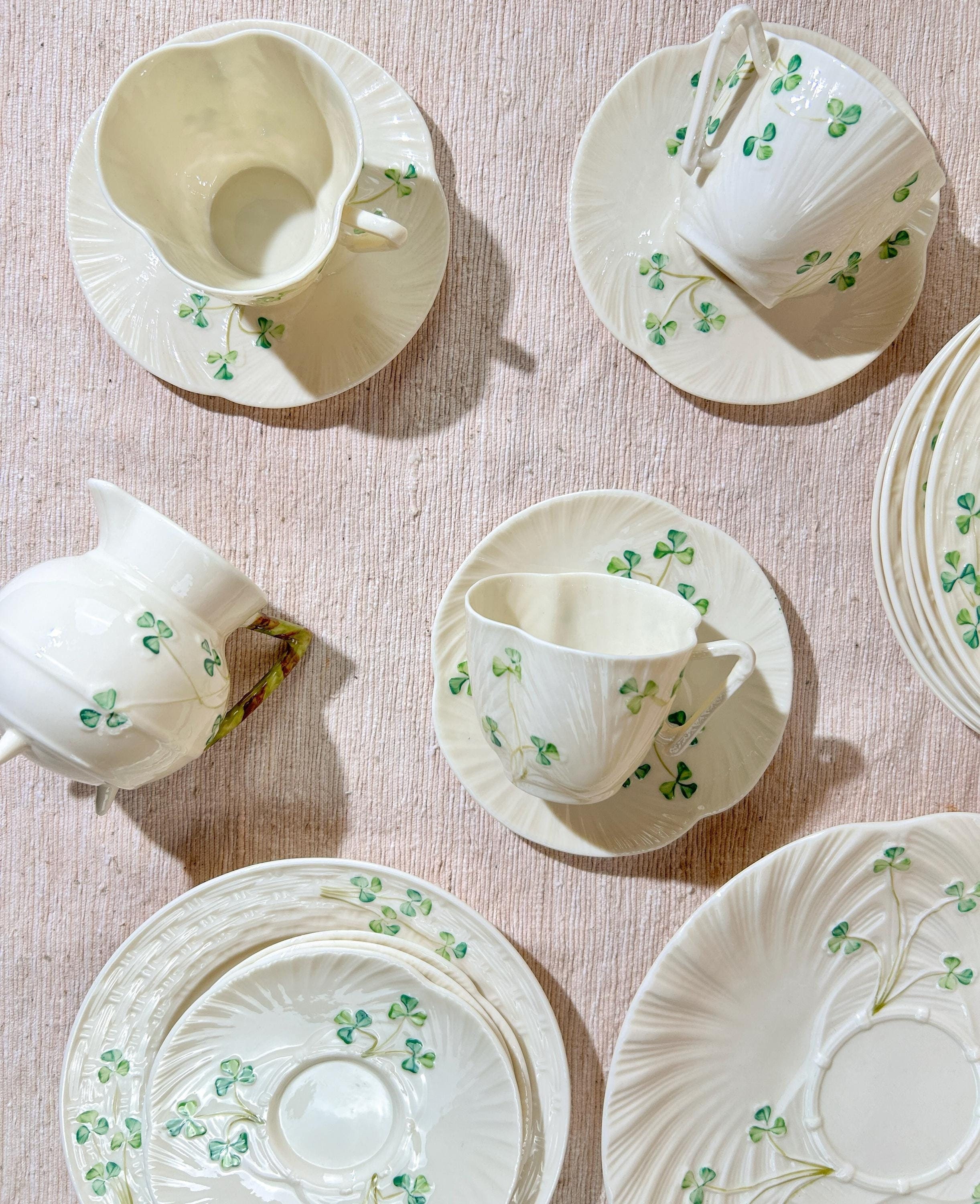 Belleek ベリーク クリーム＆シュガーボウル イエローラスター Belleek ベリーク クリーム＆シュガーボウル イエローラスター
