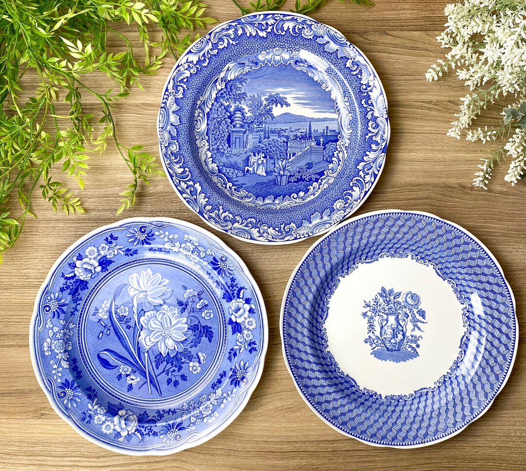 Vintage Spode Blue and White Decorative Plate Etsy