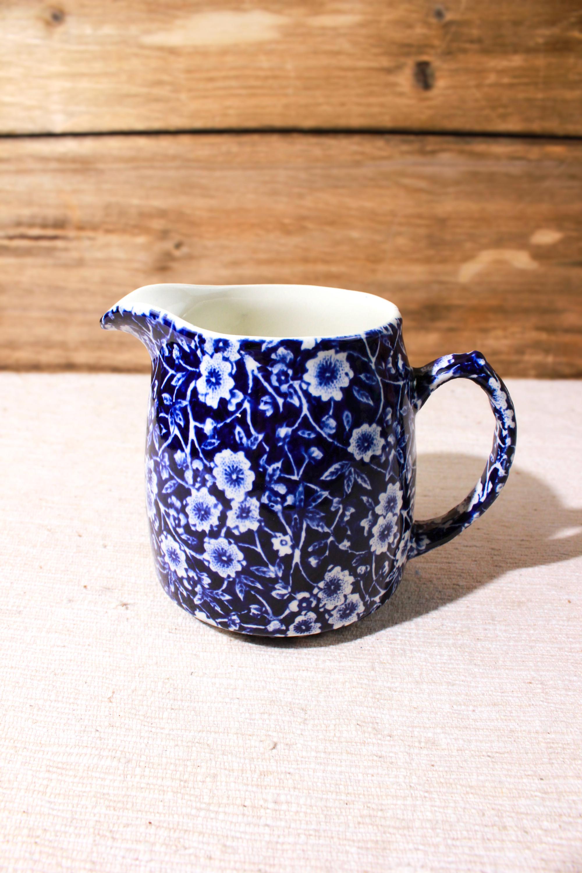 Burleigh Dark Blue Calico バタ-デイッシュ Blue Calico Dinnerware – Plates, Teapots & More | Burleigh