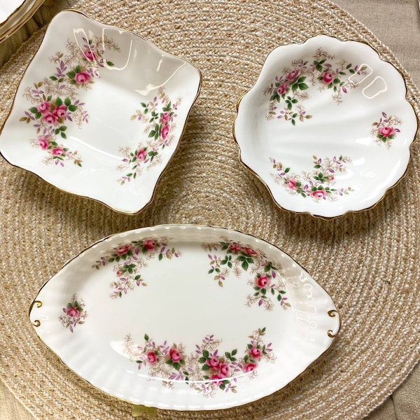 Plats et assiettes vintage Royal Albert Lavender Rose