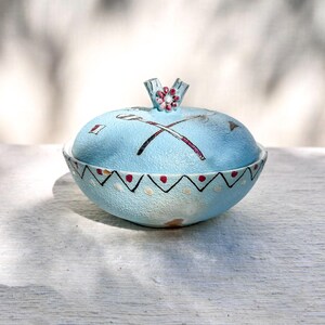 Fratelli Fanciullacci Textured Candy Bowl with Lid MCM Italian Pottery Decor
