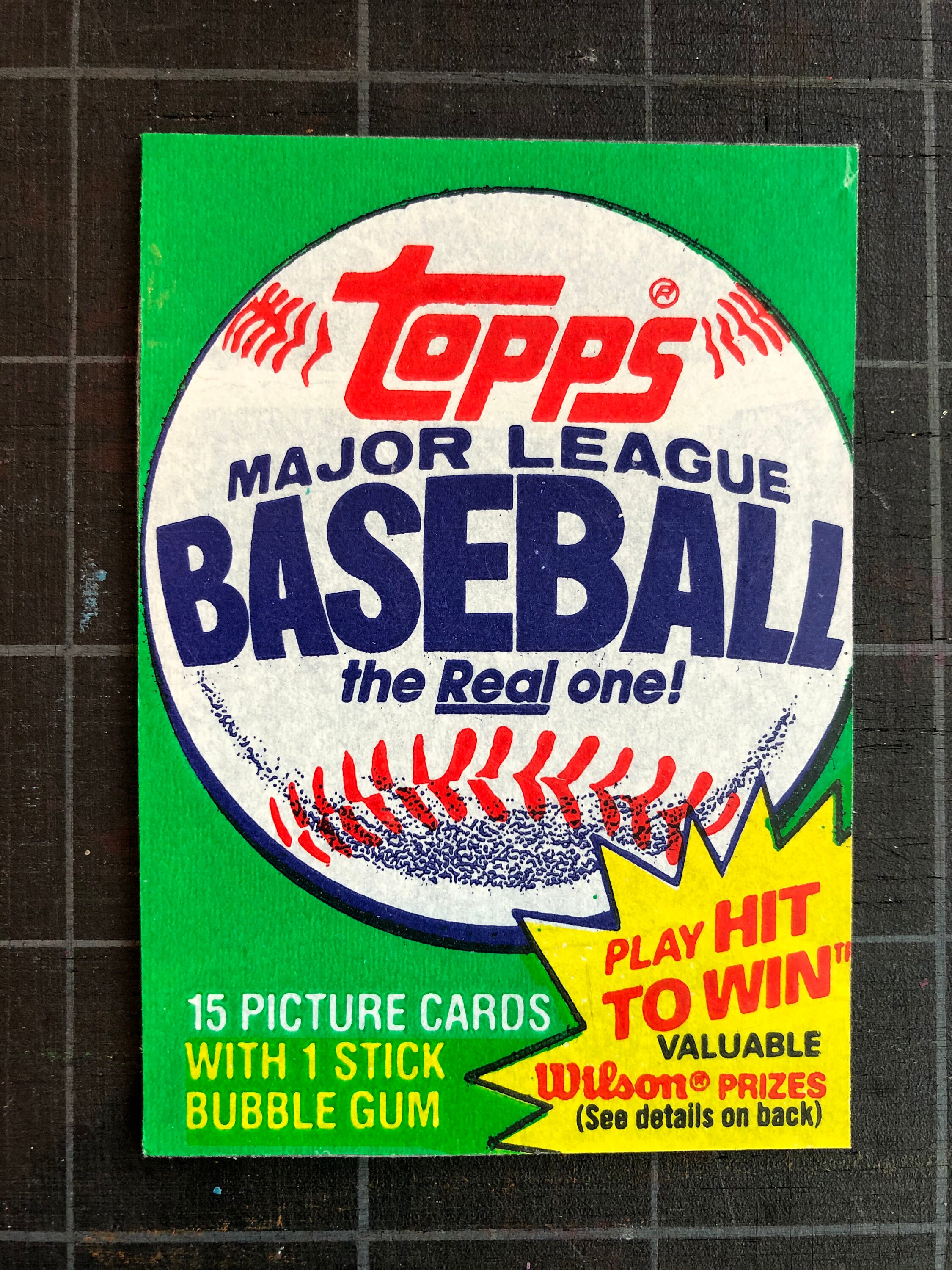 Handmade Vintage Baseball Card Wax Wrapper Topps, Donruss, Fleer