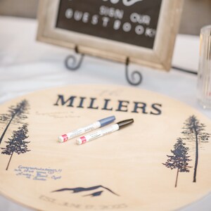 Wedding Guest Signature Sign | Wooden Guest Signature Sign | Guest Book Sign | Wedding Guest Sign | Mountain Guest Book | Table Decor