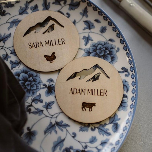 Wooden Mountain Place Cards
