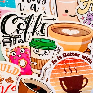 Cute coffee laptop  stickers