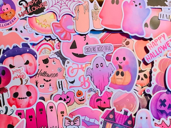 Pink Ghost Stickers