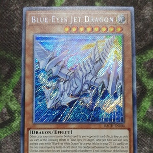 Blue-Eyes Jet Dragon Secret Rare-Common "Handmade proxy"(Same thickness)