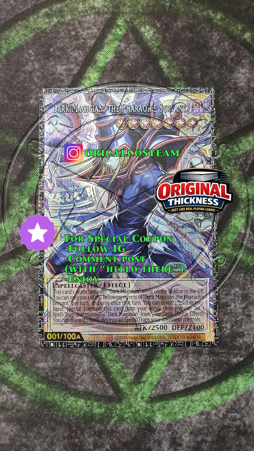 how thick are yugioh cards Dark Magician, the Pharaoh's Servant Grandmaster(texture)/secret/ultra Rare-common 