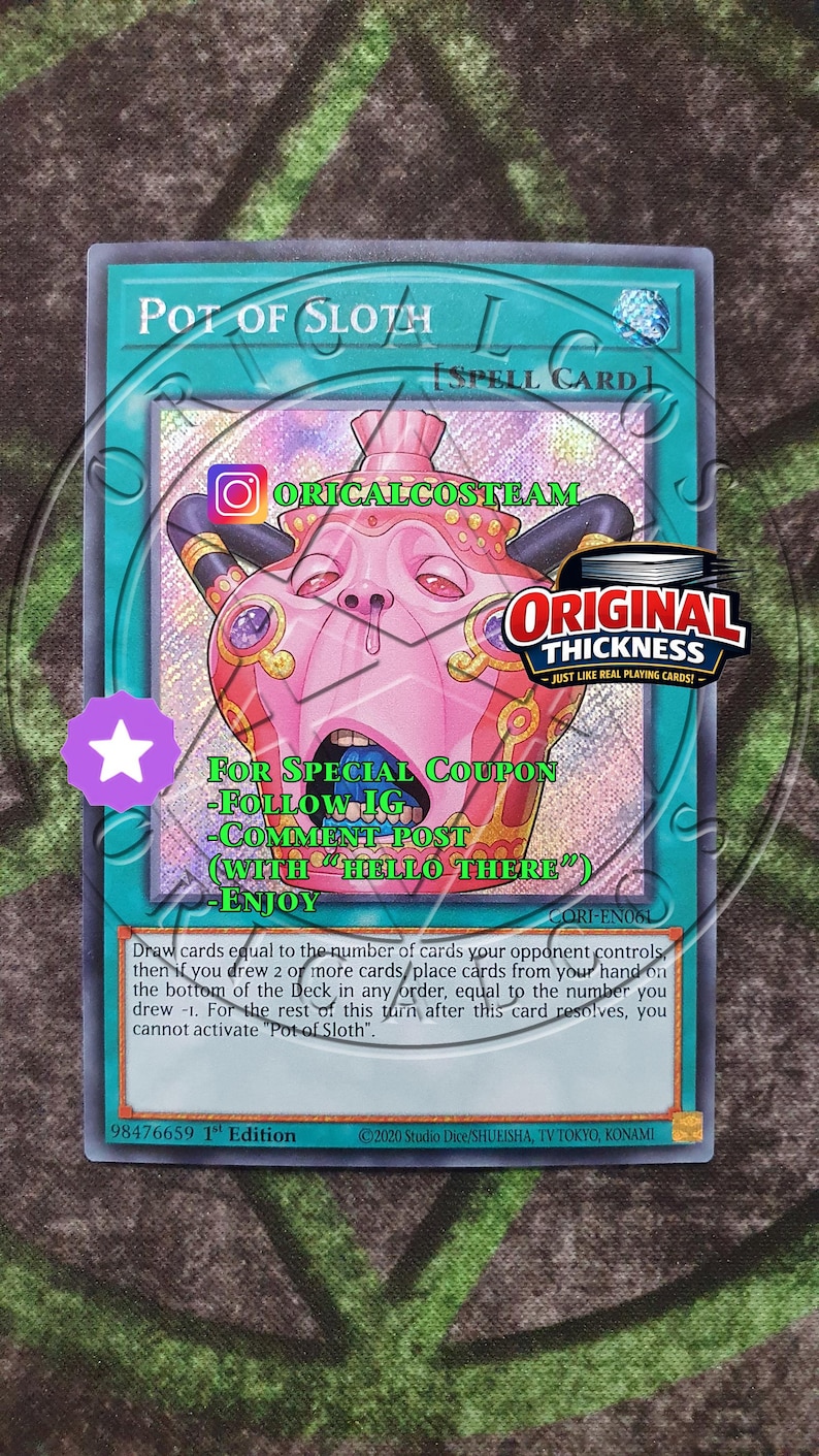 Pot of Sloth Secret Rare-Common "Casual Play"(Same thickness) image 1
