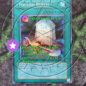 Foolish Burial TU02 Super Rare-Common "Handmade proxy"(Gleiche Dicke)