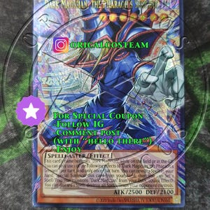 Mago Oscuro, Sirviente del Faraón. Secreto/Ultra Raro-Común "Proxy artesanal" (Mismo grosor).