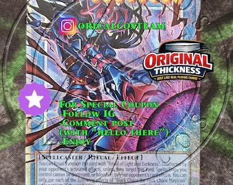 Caos Negro, el Mago del Caos Oscuro Secreto/Ultra Raro-Común "Proxy hecho a mano" (Mismo grosor)