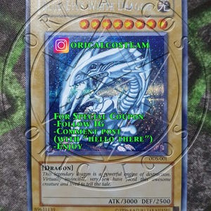 Blauäugiger weißer Drache DDS-001, geheime Seltenheit - gewöhnlicher „handgefertigter Proxy“ (gleiche Dicke)