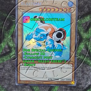 Blastoise Custom Holographic Rare-Common "Handmade proxy"(Same thickness)