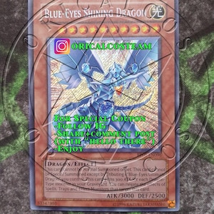 Blue-Eyes Shining Dragon RP02 Secret Rare-Common "Handmade proxy"(Same thickness)