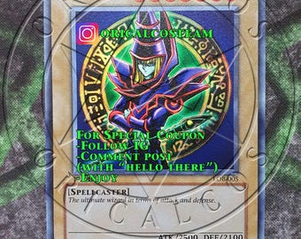 Dark Magician LOB Ultra Rare-Common &quot;Handmade proxy&quot;(Same thickness)