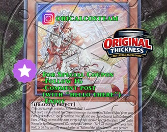 Caído del Dragón Blanco Secreto Raro-Común "Proxy artesanal" (Mismo grosor)