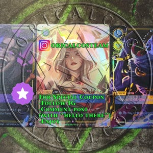 LOL Riftbound Custom-Karte - Set 3 Holo-Karten - "Casual Play" (Gleiche Dicke)