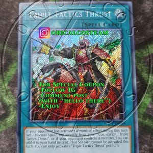 Triple Tactics Thrust Secret Rare-Common &quot;Handmade proxy&quot;(Same thickness)