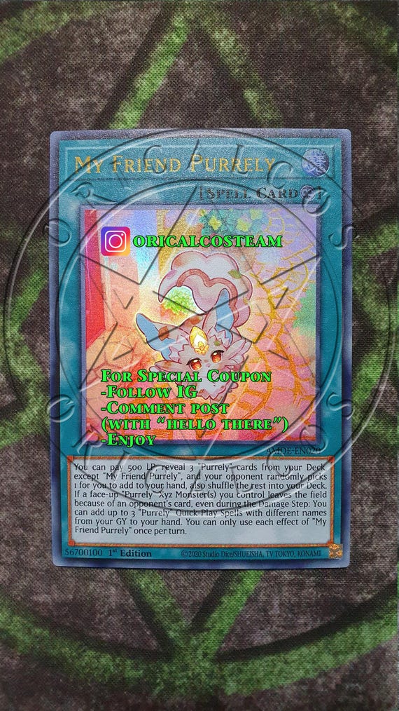 purrely cards yugioh RA02-EN071 - My Friend - Secret Rare attach the revealed card to it as additonal material. cardcluster