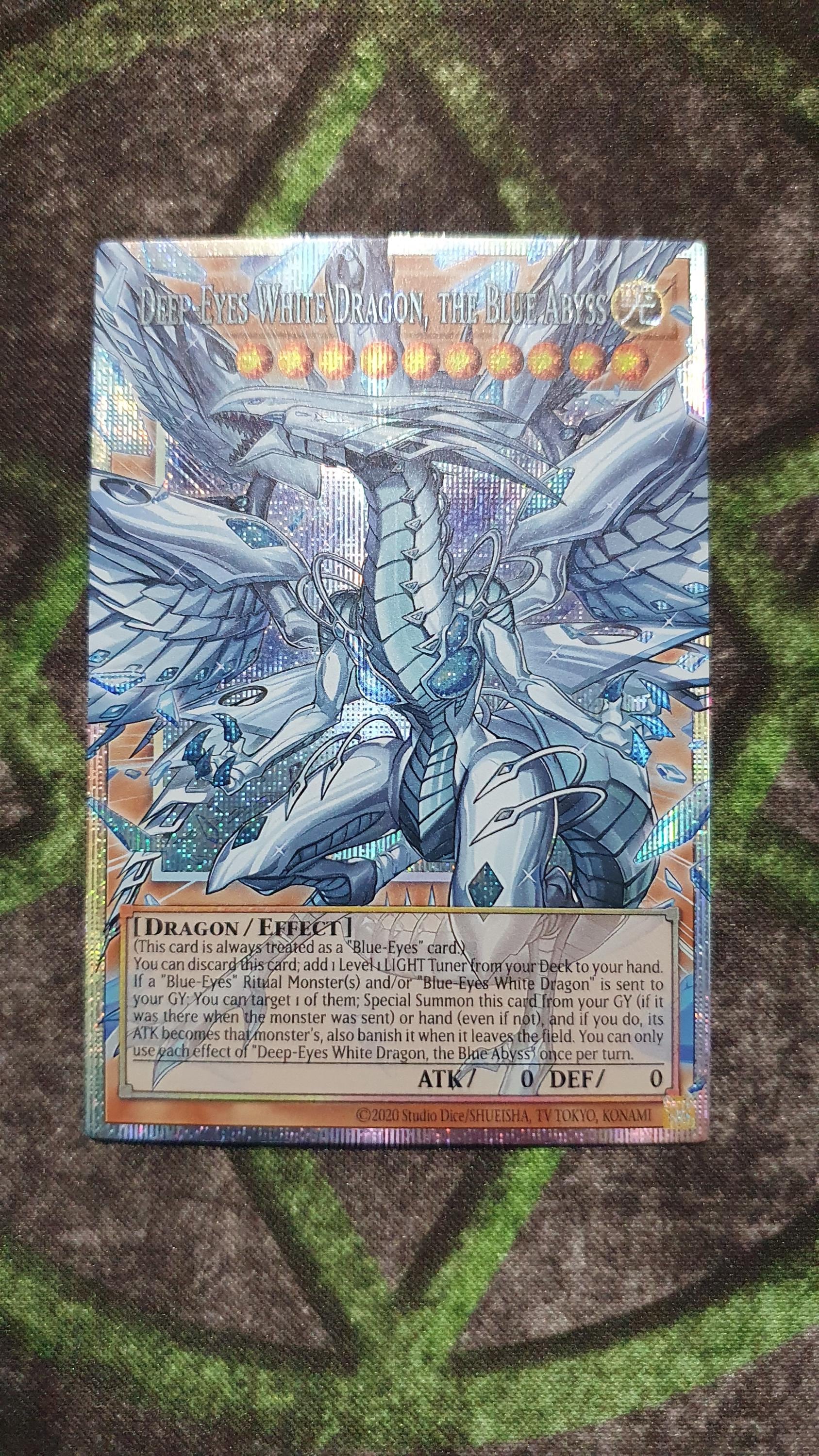 yugioh white dragon abyss card list Deep-eyes White Dragon, the Blue Abyss Secret/ultra Rare-common "casual Play"(same Thickness)