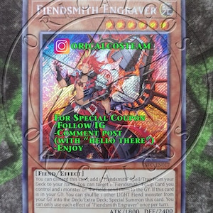 Fiendsmith Engraver Secret Zeldzaam-Algemeen "Handgemaakte proxy" (Zelfde dikte)