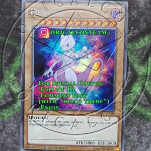 Mewtwo Holographique Personnalisé Rare-Common « Proxy fait main » (même épaisseur)