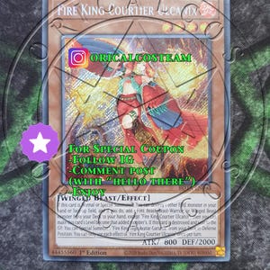 Fire King Courtier Ulcanix Secret Rare-Common "Handmade proxy"(Same thickness)